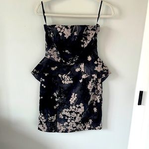 Strapless formal mini dress